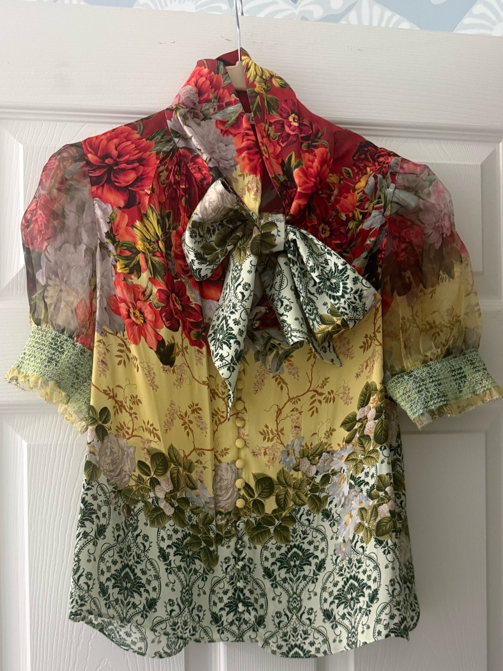 Alice + Olivia Brentley Tie Neck Blouse - Picture 6 of 6